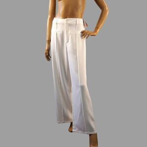 Cider Pants Womens Sz XL White Wide Leg Straight Stretch Dress Pants